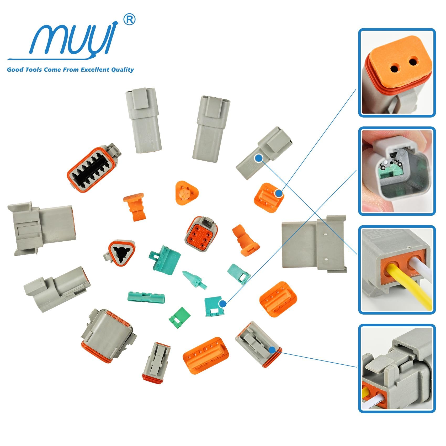 Amazon.com: MUYI 371 PCS DT Deustch Connector Kit, 2 3 4 6 8 12